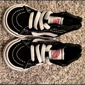 Vans Hightop Zipper backs. Toddler Size 2